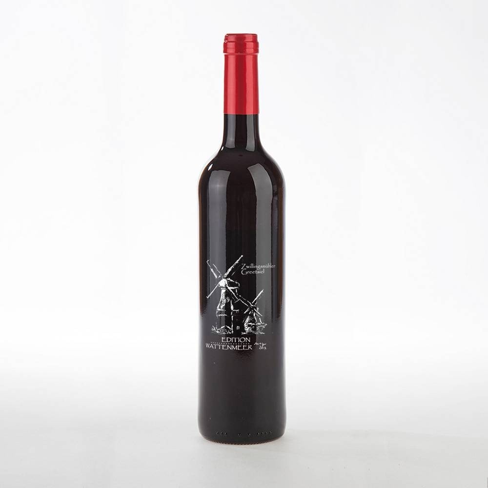 Zwillingsmühlen Greetsiel - Rotwein Gravur
