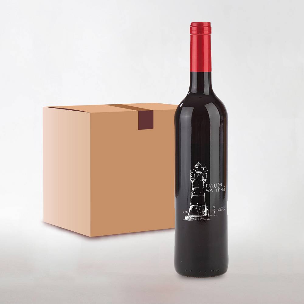 Leuchtturm Roter Sand - Rotwein Gravur